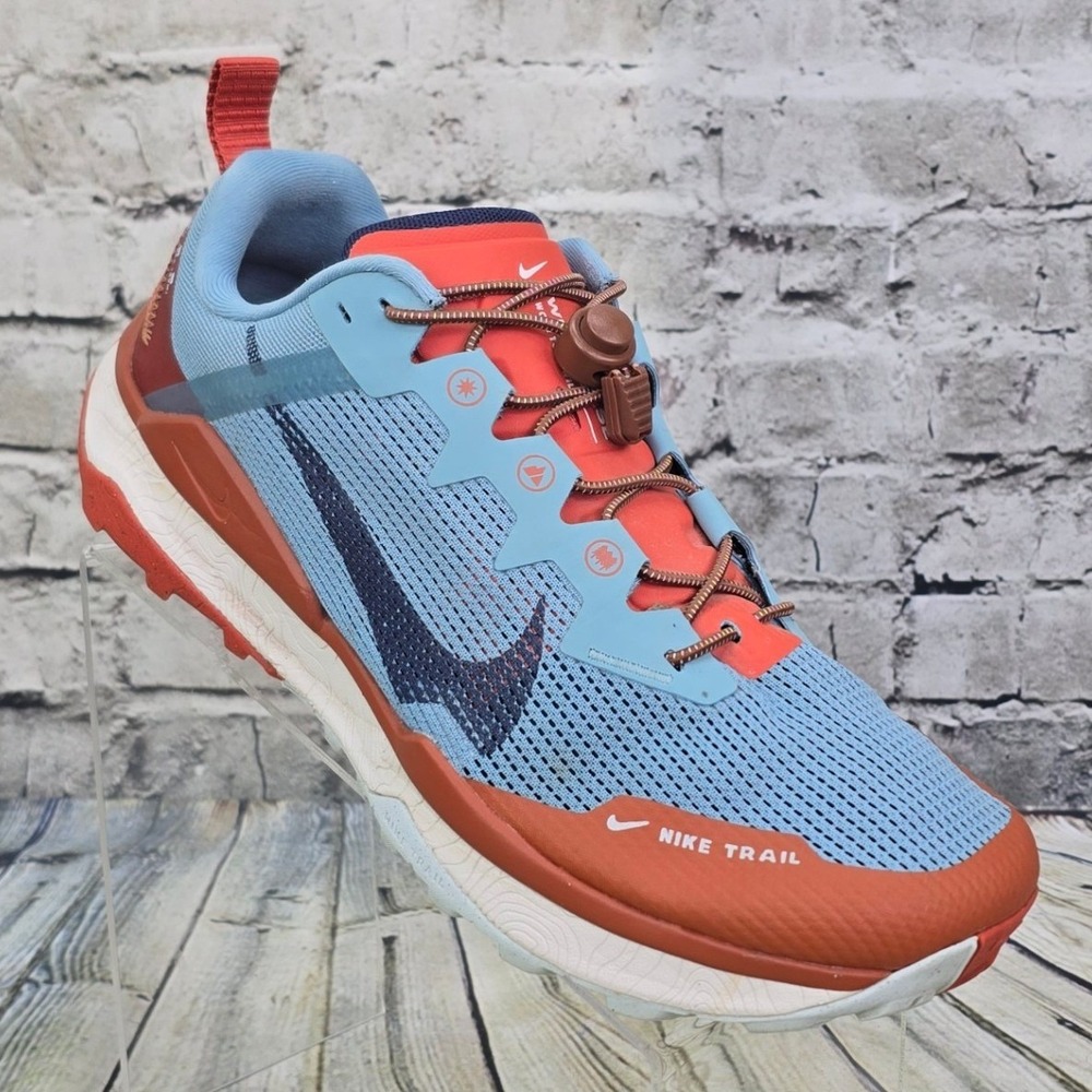 Nike Wildhorse 8 Mens 10.5 Blue Orange DR2686-402 Trail Hiking Running Shoes
